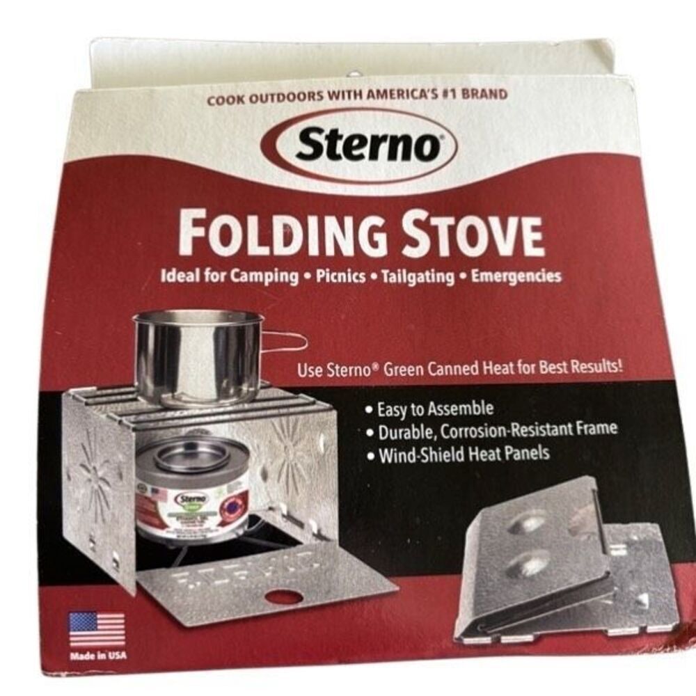 Sterno Single Burner Outdoor Folding Stove *New*